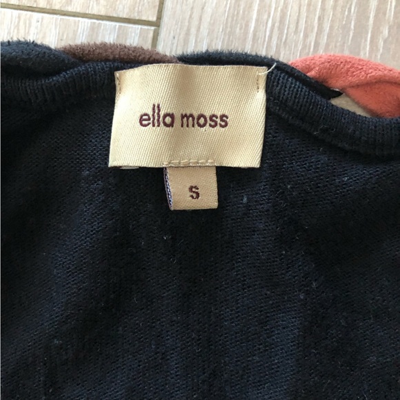 Vintage Ella Moss Braid Detailed Neck Bell Sleeve Top in Black Size S - Picture 5 of 9